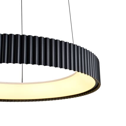 Brilagi - LED prigušiva luster na sajli FALCON MODERN LED/30W/230V 3000-6500K prečnik 40 cm crni + daljinski upravljač