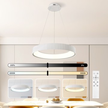 BRILAGI - LED prigušiva luster na sajli FALCON MODERN LED/54W/230V 3000-6000K prečnik 60 cm bela + daljinski upravljač
