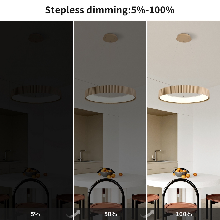 Brilagi - LED prigušiva luster na sajli FALCON MODERN LED/54W/230V 3000-6500K prečnik 60 cm bež + daljinski upravljač