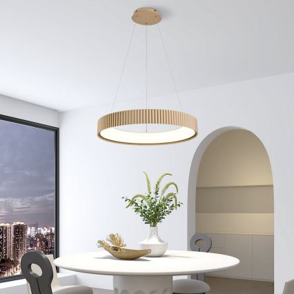 Brilagi - LED prigušiva luster na sajli FALCON MODERN LED/54W/230V 3000-6500K prečnik 60 cm bež + daljinski upravljač