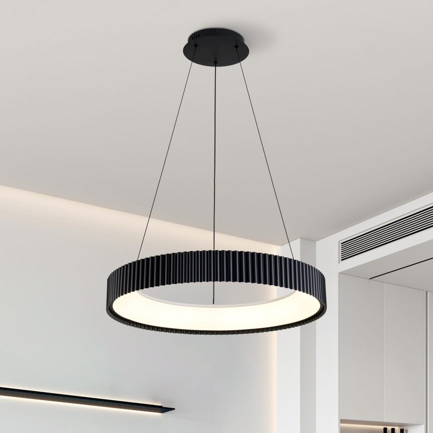 Brilagi - LED prigušiva luster na sajli FALCON MODERN LED/54W/230V 3000-6500K pr. 60 cm crna + daljinski upravljač