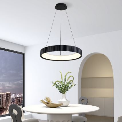 Brilagi - LED prigušiva luster na sajli FALCON MODERN LED/54W/230V 3000-6500K pr. 60 cm crna + daljinski upravljač