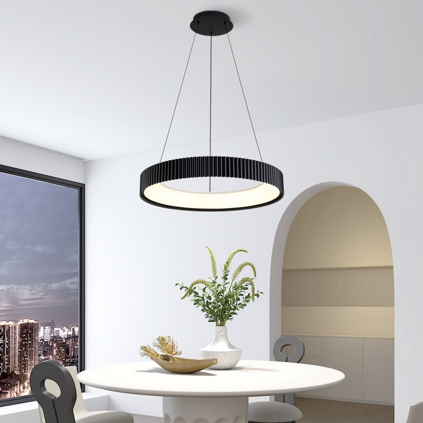 Brilagi - LED prigušiva luster na sajli FALCON MODERN LED/54W/230V 3000-6500K pr. 60 cm crna + daljinski upravljač