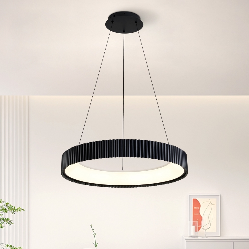 Brilagi - LED prigušiva luster na sajli FALCON MODERN LED/54W/230V 3000-6500K pr. 60 cm crna + daljinski upravljač