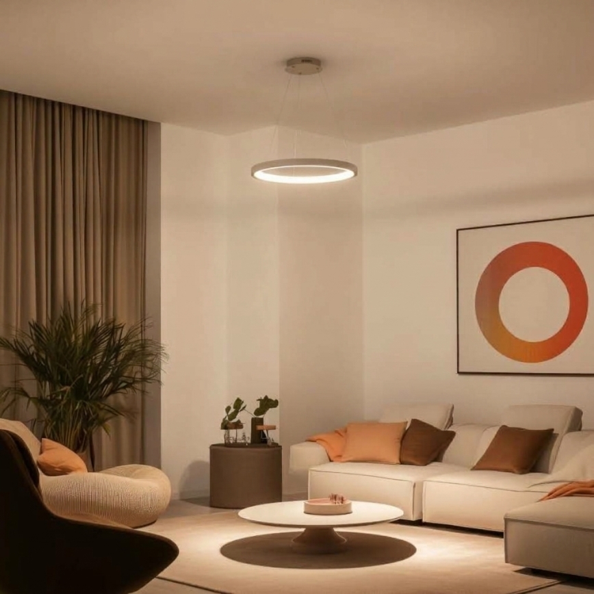BRILAGI - LED prigušiva luster na sajli FALCON SLIM LED/42W/230V 3000-6500K prečnik 50 cm bež + daljinski upravljač