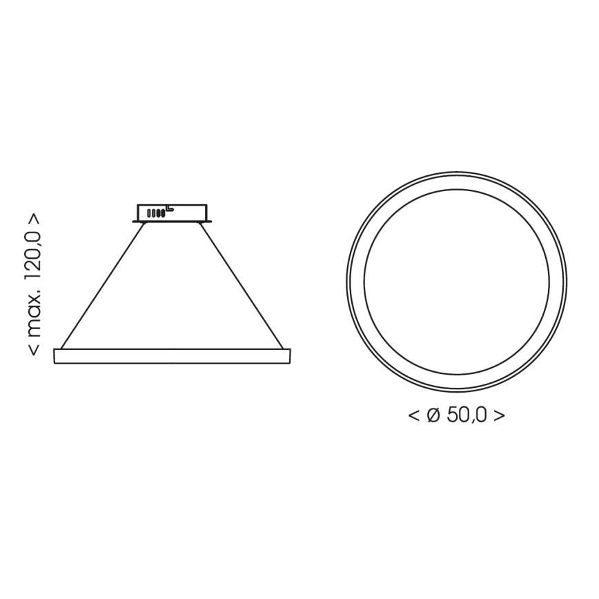 BRILAGI - LED prigušiva luster na sajli FALCON SLIM LED/42W/230V 3000-6500K prečnik 50 cm bež + daljinski upravljač