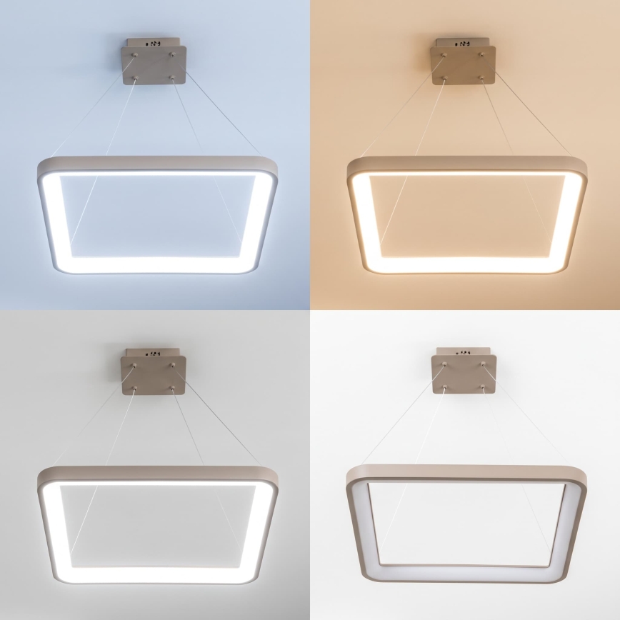 BRILAGI - LED prigušiva luster na sajli FALCON SLIM LED/50W/230V 3000-6500K 50x50 cm bež + daljinski upravljač