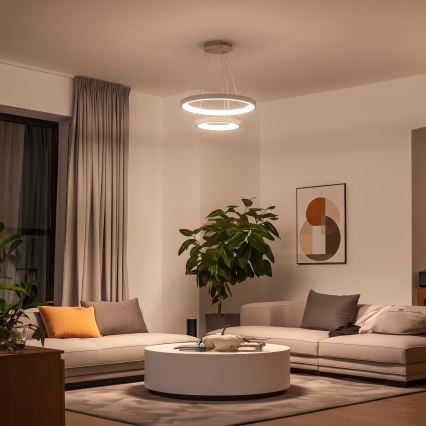 BRILAGI - LED prigušiva luster na sajli FALCON SLIM LED/68W/230V 3000-6500K pr. 50 cm bež + daljinski upravljač