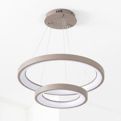 BRILAGI - LED prigušiva luster na sajli FALCON SLIM LED/68W/230V 3000-6500K pr. 50 cm bež + daljinski upravljač