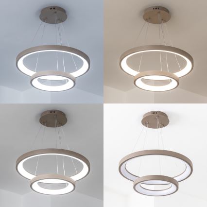 BRILAGI - LED prigušiva luster na sajli FALCON SLIM LED/68W/230V 3000-6500K pr. 50 cm bež + daljinski upravljač