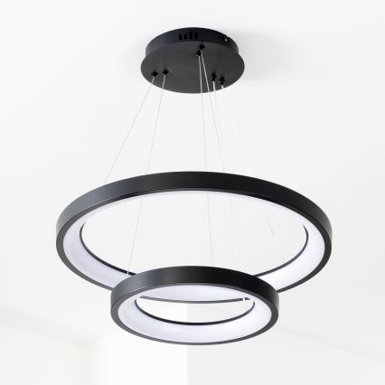 Brilagi - LED prigušiva viseći luster na sajli FALCON SLIM LED/68W/230V 3000-6500K prečnik 50 cm crna + daljinski upravljač