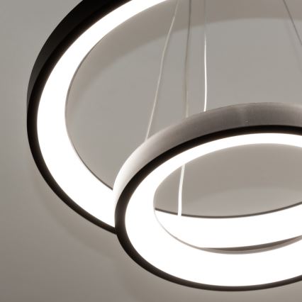 Brilagi - LED prigušiva viseći luster na sajli FALCON SLIM LED/68W/230V 3000-6500K prečnik 50 cm crna + daljinski upravljač