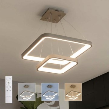 BRILAGI - LED prigušiva luster na sajli FALCON SLIM LED/78W/230V 3000-6500K 50x50 cm bež + daljinski upravljač