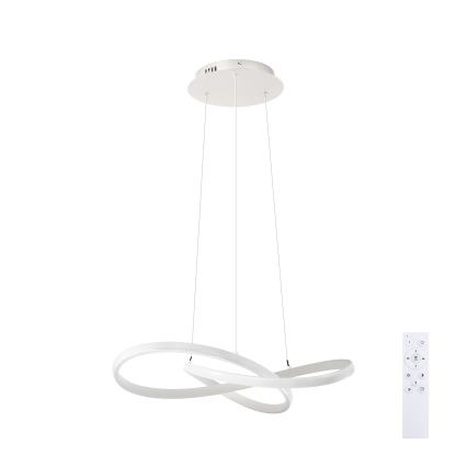 Brilagi - LED prigušiva luster na sajli INFINITY LED/55W/230V 3000-6000K 50x50 cm bela + daljinski upravljač