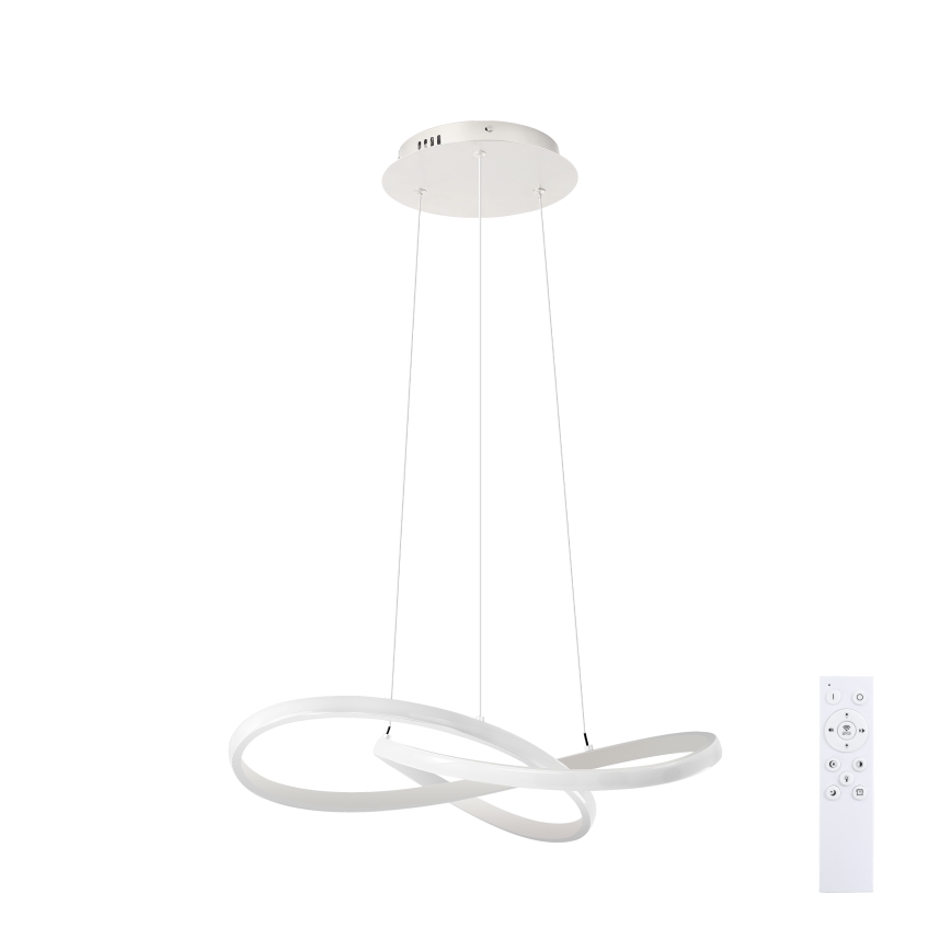 Brilagi - LED prigušiva luster na sajli INFINITY LED/55W/230V 3000-6000K 50x50 cm bela + daljinski upravljač