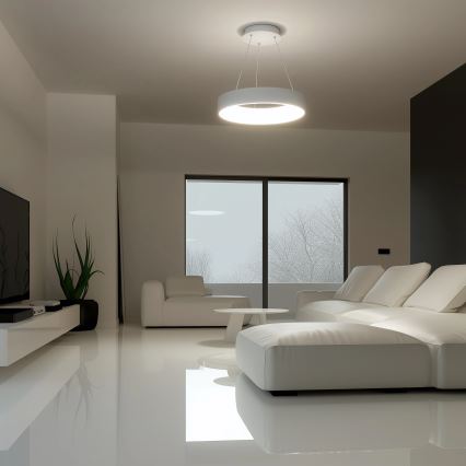 Brilagi - LED prigušiva luster na sajli FALCON LED/40W/230V 3000-6500K Ø 45 cm bela + daljinski upravljač