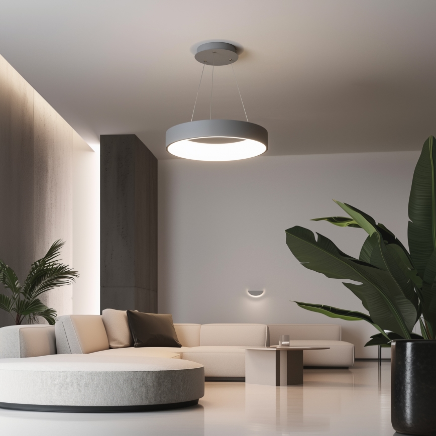 Brilagi - LED prigušiva luster na sajli FALCON LED/40W/230V 3000-6500K preč. 45 cm siva + daljinsko upravljanje