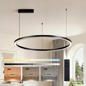 Brilagi - LED prigušiva luster na sajli PORTOFINO LED/60W/230V 3000-6000K prečnik 80 cm crna + daljinski upravljač