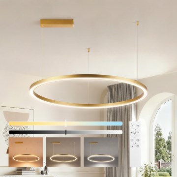 Brilagi - LED prigušiva luster na sajli PORTOFINO LED/60W/230V 3000-6000K prečnik 80 cm zlatna + daljinski upravljač