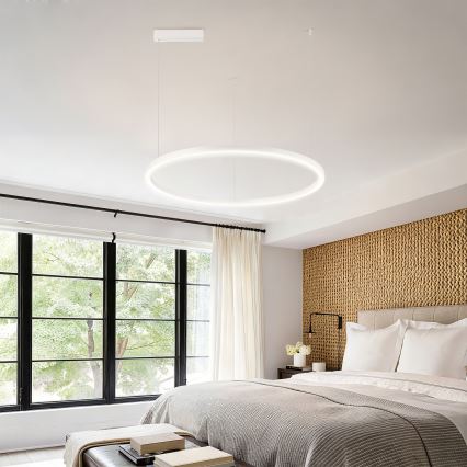 Brilagi - LED prigušiva luster na sajli PORTOFINO LED/60W/230V 3000-6000K prečnik 80 cm bela + daljinski upravljač