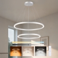 Brilagi - LED prigušiva luster na sajli PORTOFINO LED/98W/230V 3000-6000K prečnika 80 cm, srebran + daljinski upravljač