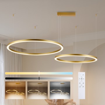 Brilagi - LED prigušiva luster na sajli PORTOFINO LED/98W/230V 3000-6000K zlatna + daljinski upravljač