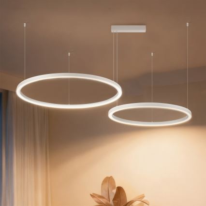 Brilagi - LED prigušiva luster na sajli PORTOFINO LED/98W/230V 3000-6000K bela + daljinsko upravljanje