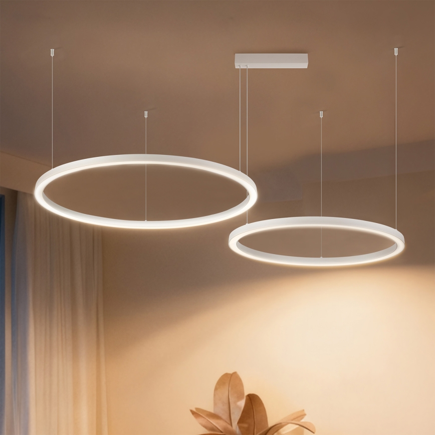 Brilagi - LED prigušiva luster na sajli PORTOFINO LED/98W/230V 3000-6000K bela + daljinsko upravljanje