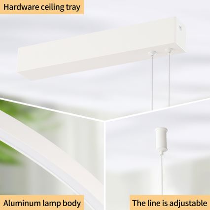 Brilagi - LED prigušiva luster na sajli PORTOFINO LED/98W/230V 3000-6000K bela + daljinsko upravljanje