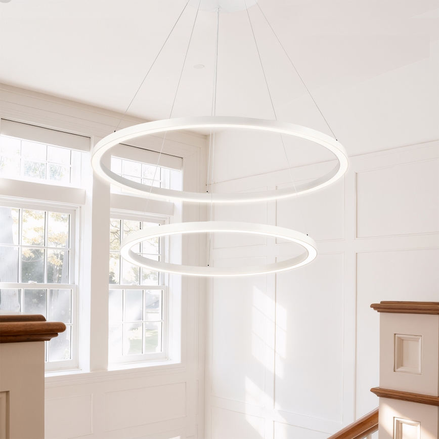 Brilagi - LED prigušiva luster na sajli PORTOFINO LED/98W/230V 3000-6000K prečnik 80 cm bela + daljinski upravljač