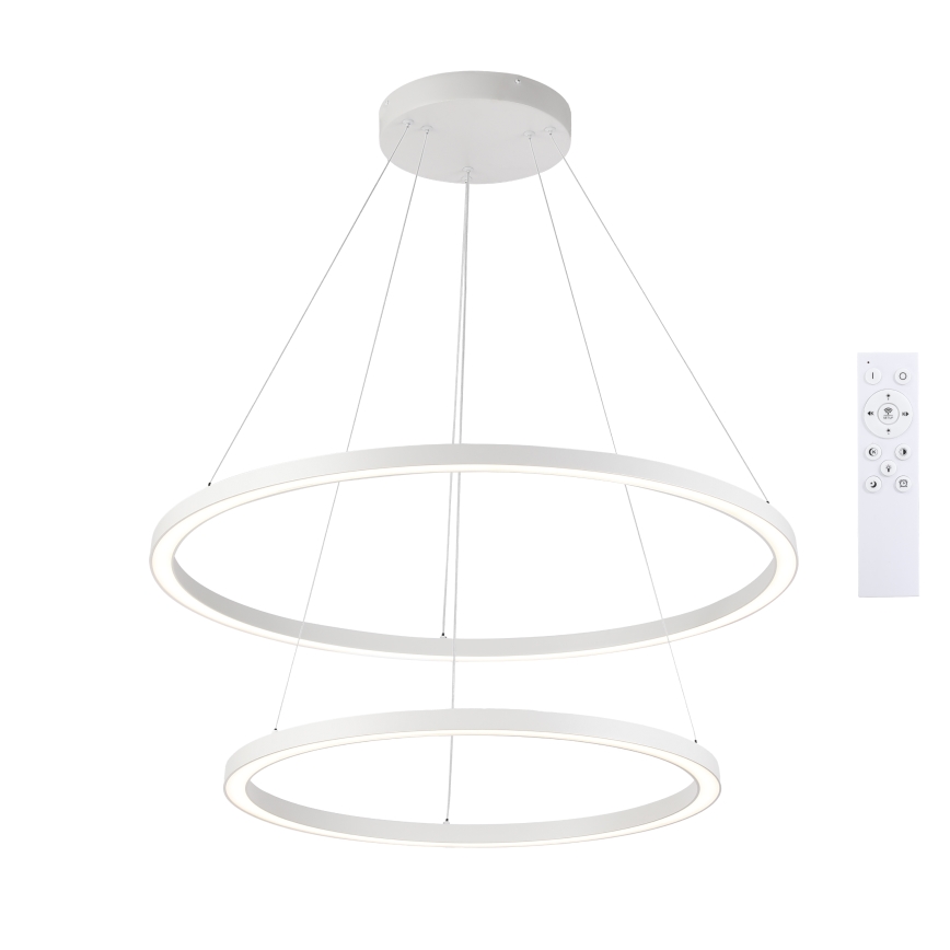 Brilagi - LED prigušiva luster na sajli PORTOFINO LED/98W/230V 3000-6000K prečnik 80 cm bela + daljinski upravljač