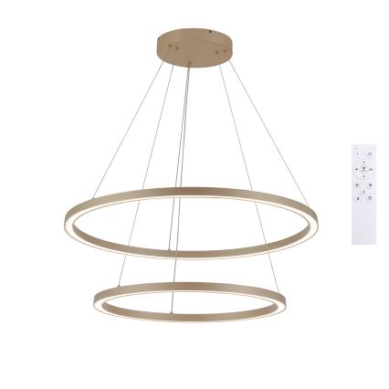 Brilagi - LED prigušiva luster na sajli PORTOFINO LED/98W/230V 3000-6000K prečnik 80 cm bež + daljinski upravljač