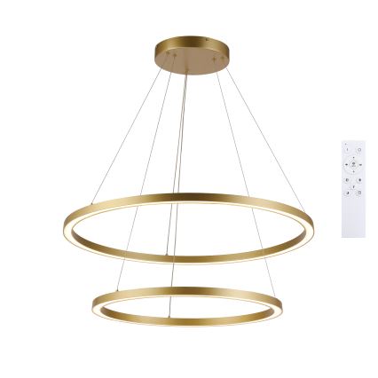 Brilagi - PORTOFINO prigušiva LED viseći luster na sajli LED/98W/230V 3000-6000K prečnik 80 cm zlatna + daljinski upravljač
