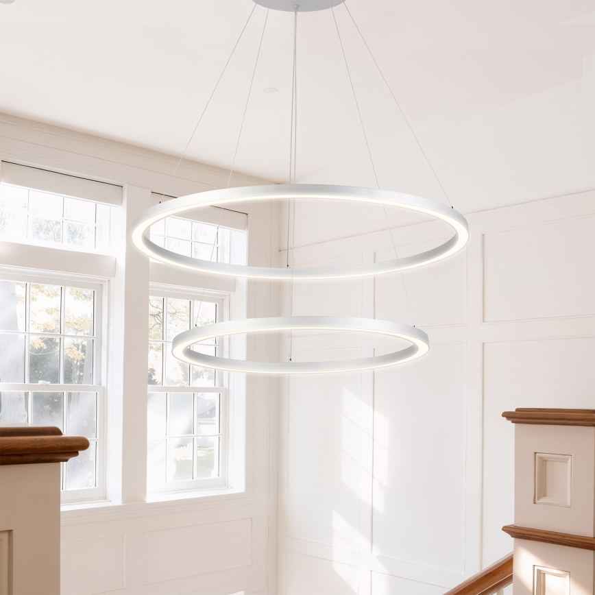 Brilagi - LED prigušiva luster na sajli PORTOFINO LED/98W/230V 3000-6000K prečnika 80 cm, srebran + daljinski upravljač