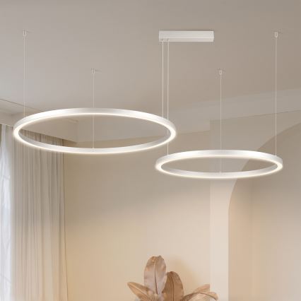 Brilagi - LED prigušiva luster na sajli PORTOFINO LED/98W/230V 3000-6000K srebrna + daljinski upravljač