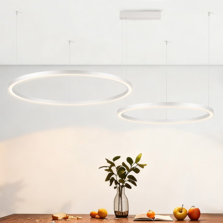Brilagi - LED prigušiva luster na sajli PORTOFINO LED/98W/230V 3000-6000K srebrna + daljinski upravljač