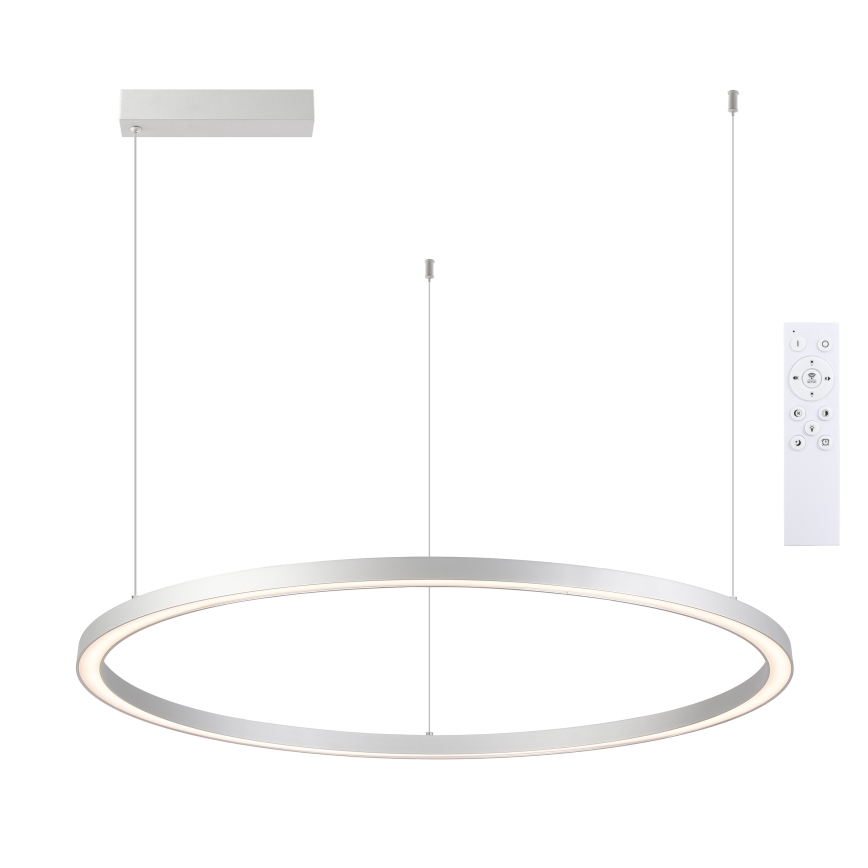 Brilagi - LED prigušiva luster na sajli PORTOFINO LED/98W/230V 3000-6000K srebrna + daljinski upravljač