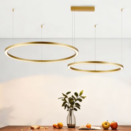 Brilagi - LED prigušiva luster na sajli PORTOFINO LED/98W/230V 3000-6000K zlatna + daljinski upravljač