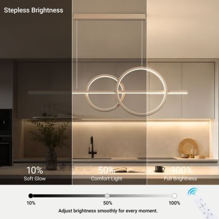 BRILAGI - LED prigušiva luster na sajli SIGNATURE LED/53W/230V 3000-6000K 120 cm bež+ s daljinskim upravljačem