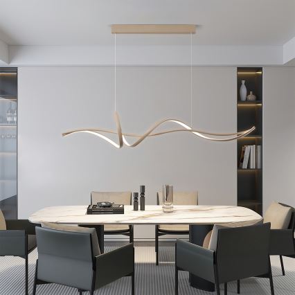 Brilagi - LED prigušiva luster na sajli SIGNATURE LED/55W/230V 3000-6000K 120x23 cm bež + daljinski upravljač