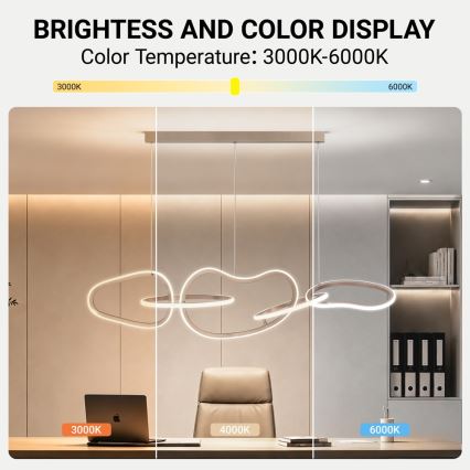 BRILAGI - prigušiva LED luster na sajli SIGNATURE LED/80W/230V 3000-6000K 120x25 cm bež + daljinski upravljač