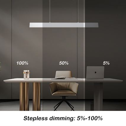 Brilagi - LED luster na sajli SLIMLINE LED/40W/230V 3000-6000K, prigušiva, bela + daljinski upravljač