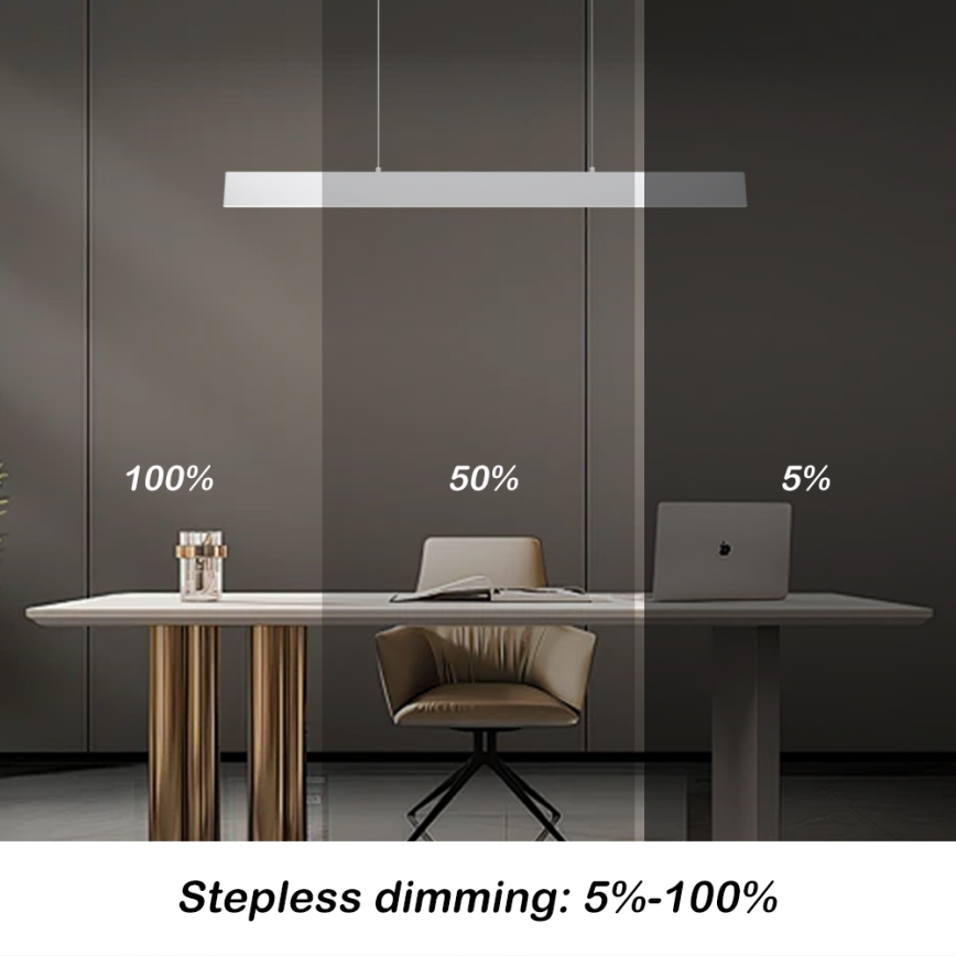Brilagi - LED luster na sajli SLIMLINE LED/40W/230V 3000-6000K, prigušiva, bela + daljinski upravljač