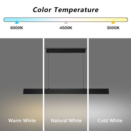 Brilagi - LED prigušiva luster na sajli SLIMLINE LED/40W/230V 3000-6000K crna + daljinski upravljač
