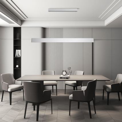 Brilagi - LED prigušiva lustr na sajli SLIMLINE LED/40W/230V 3000-6000K srebrna + daljinski upravljač