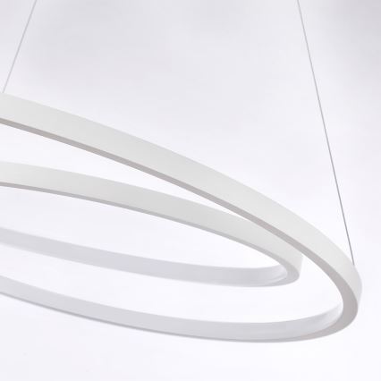 Brilagi - LED prigušiva luster na sajli TWISTER LED/105W/230V 3000-6000K Ø 100 cm bela + daljinski upravljač