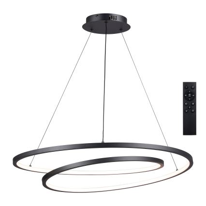 Brilagi - prigušiva LED viseća svetiljka na sajli TWISTER LED/105W/230V 3000-6000K prečnik 100 cm crna + sa daljinskim upravljačem