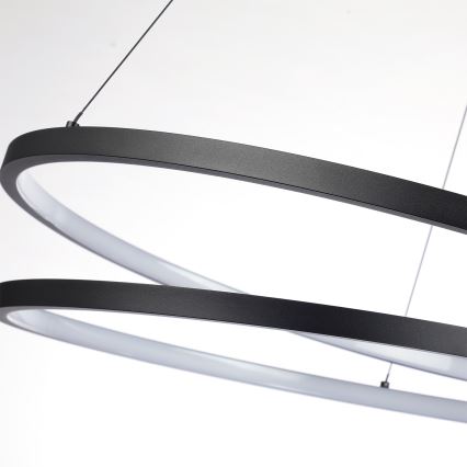 Brilagi - prigušiva LED viseća svetiljka na sajli TWISTER LED/105W/230V 3000-6000K prečnik 100 cm crna + sa daljinskim upravljačem