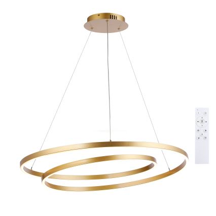 Brilagi - LED prigušiva luster na sajli TWISTER LED/105W/230V 3000-6000K prečnik 100 cm zlatna + daljinski upravljač