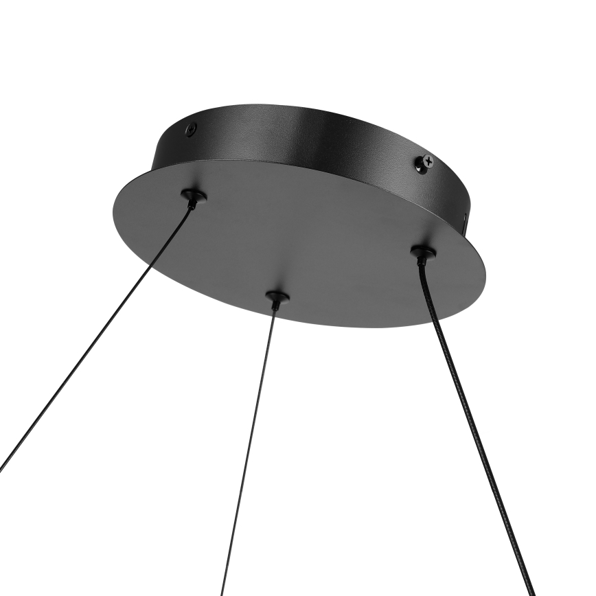 Brilagi - LED prigušiva viseća lampa na sajli TWISTER LED/48W/230V 3000-6000K Ø 50 cm crna + daljinski upravljač